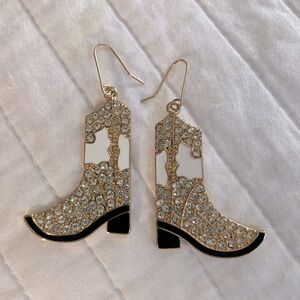 FREE WITH BUNDLE Sparkly Cowboy Boot Earrings